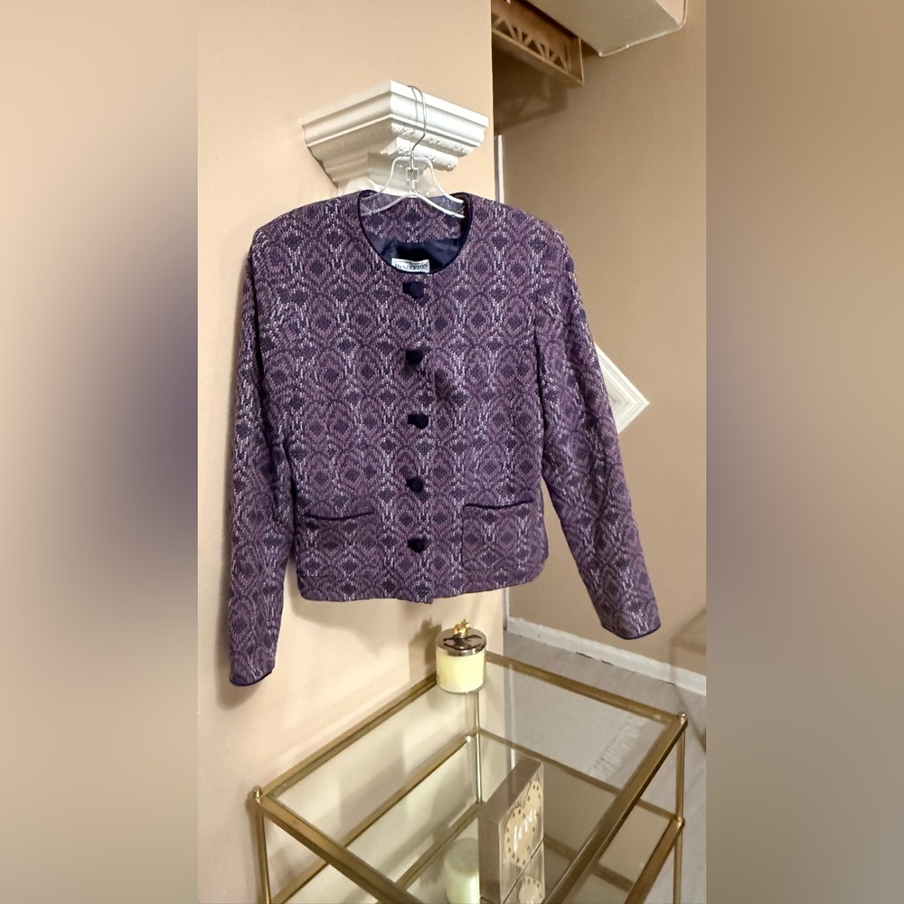 Pendleton Purple Patterned Blazer - image 1